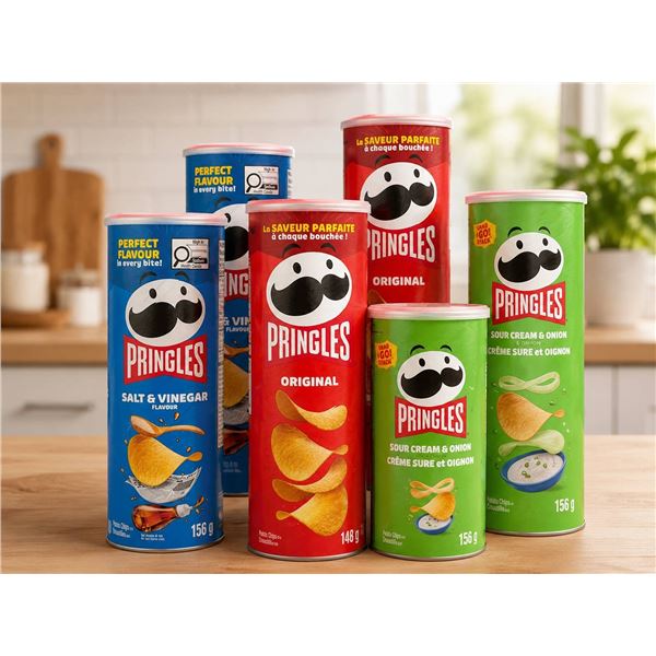Lot Of Pringles Chips Assorted Flavors