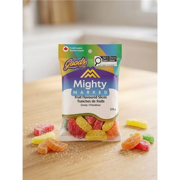 Mighty Marked Fruit Flavoured Slices 12 x 215g