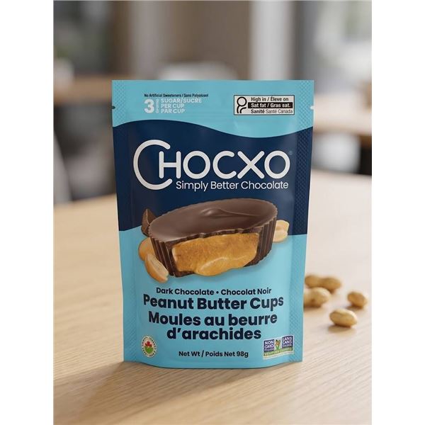 Chocxo Dark Chocolate Peanut Butter Cups 6 x 98g