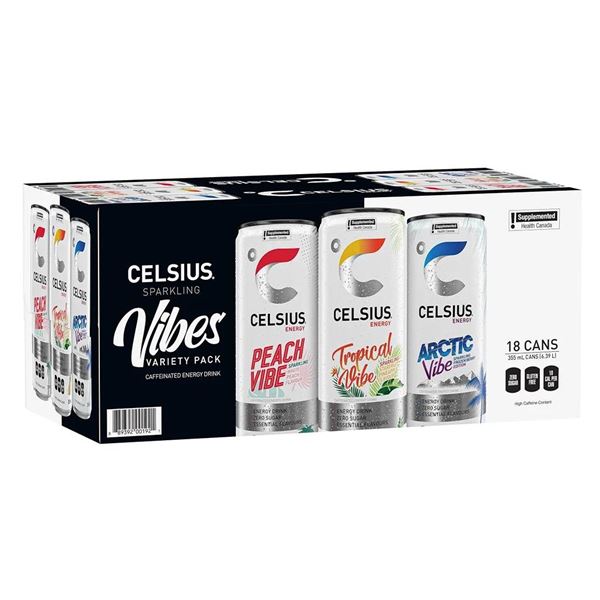 Celsius Vibes Energy Drink Variety Pack 18 x 355ml