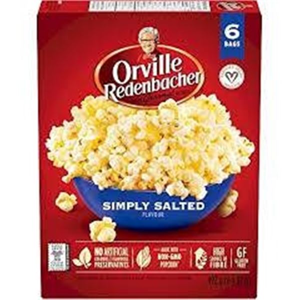 Orville Redenbacher Simply Salted Popcorn 6 x 492g