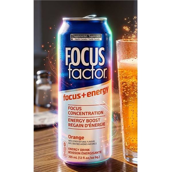 Focus Factor Focus+Energy 12 x 355mL Orange