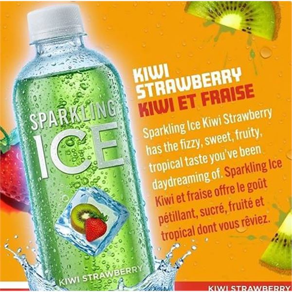 Sparkling Ice Kiwi Strawberry 12 x 503ml Bottles