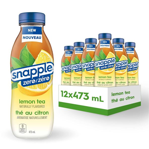 Snapple Zero Lemon Tea 12 x 473ml Bottles
