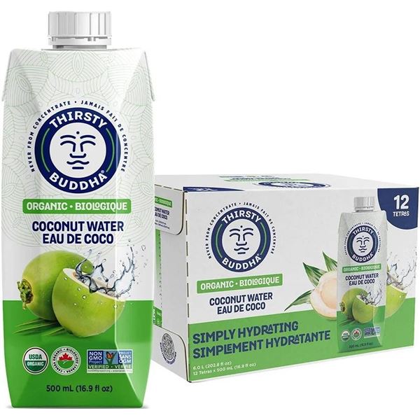 Thirsty Buddha Organic Coconut Water 11 x 500ml