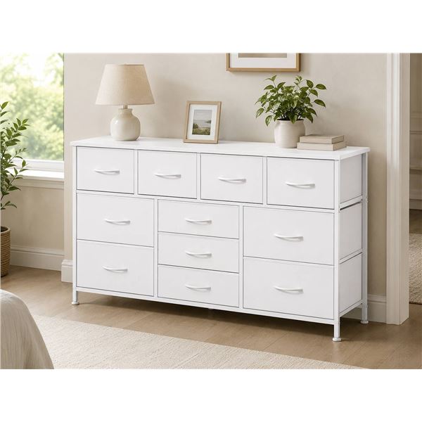 Canyon 11-Drawer Dresser, White