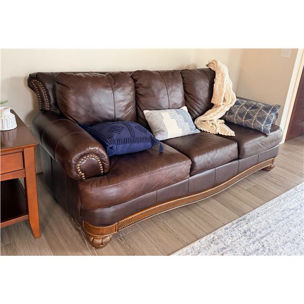 LEATHER SOFA (MATCHES LOVESEAT IN LOT 3)