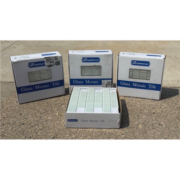 BESTVIEW GLASS MOSAIC TILE; 4 FULL BOXES