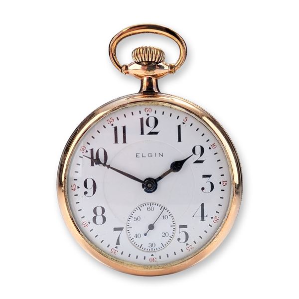 Elgin Gold-Filled 17-Jewel Open-Face Pocket Watch