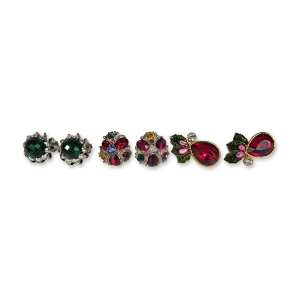 3 pairs of Vintage Jewelry Earrings