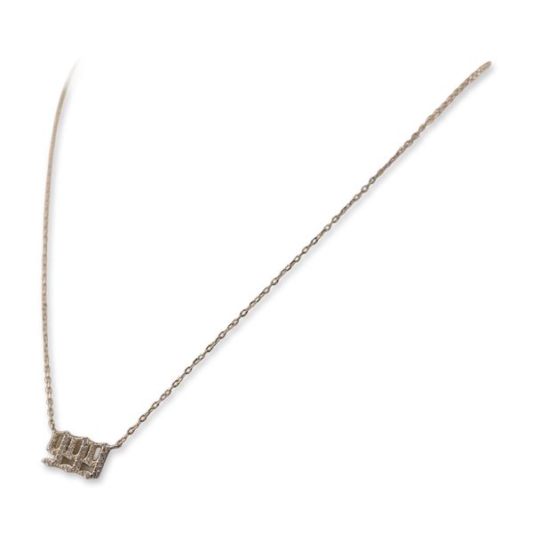 Gothic Style Gold-Plated Sterling Silver 999 Necklace