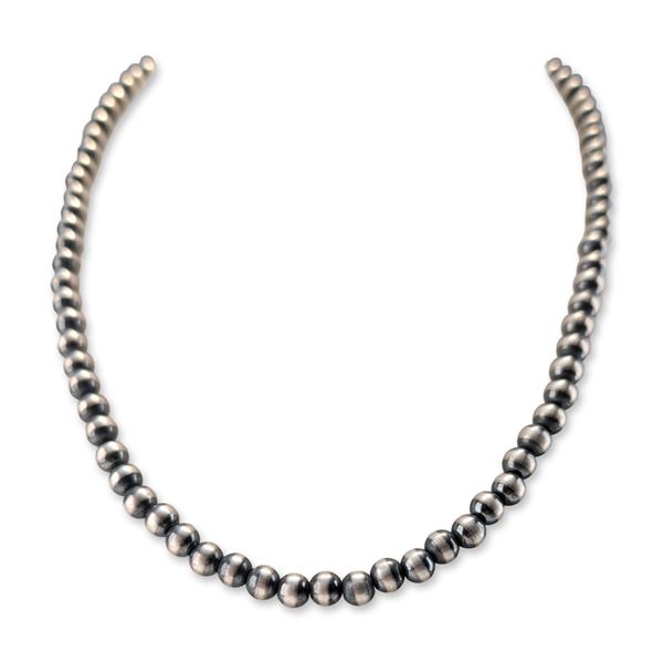 Sterling Silver Southwestern Navajo Pearl Style Beaded Necklace