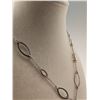 Image 2 : Sterling Silver Y-Style Open Marquise Station Necklace