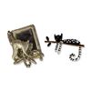 Image 1 : Two Vintage Style Cat Themed Costume Jewelry Brooches