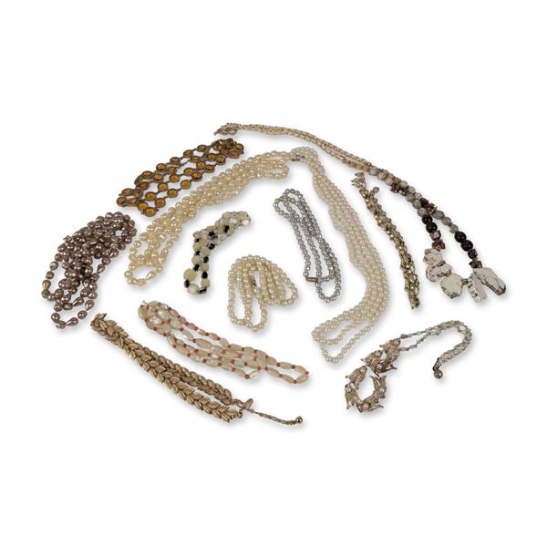 Collection of Vintage Faux Pearl and Beaded Costume Jewelry