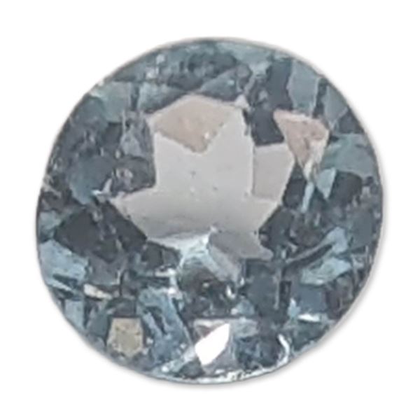 Light Blue Round Brilliant Cut Aquamarine Gemstone