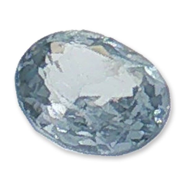 Light Blue Oval Cut Quartz Gemstone