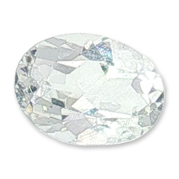 Loose Oval Cut Colorless Topaz Gemstone