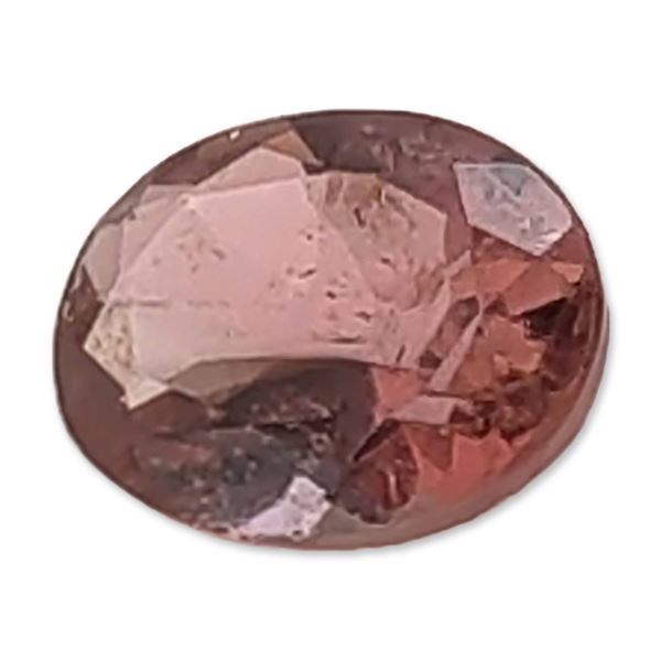Oval Cut Pinkish Brown Faceted Tourmaline Gemstone