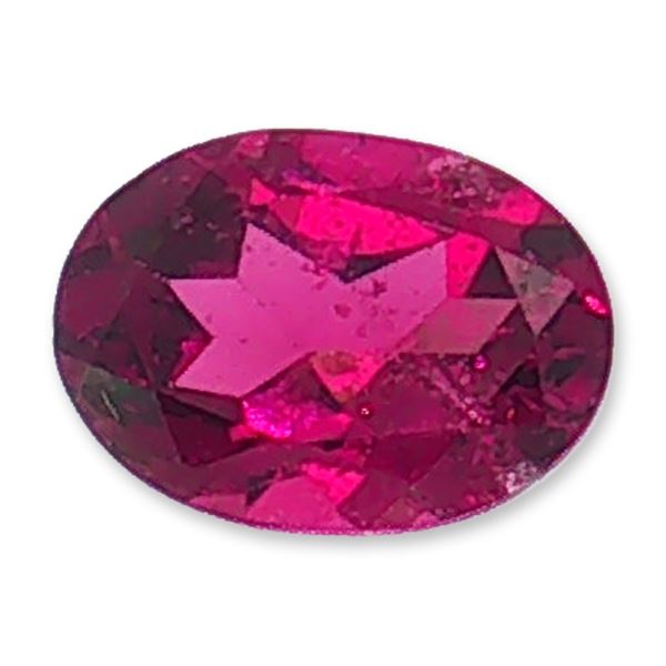 Oval Cut Purplish Red Loose Tourmaline Gemstone