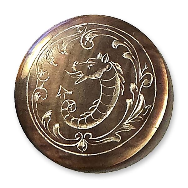 A division one engraved pearl pictorial button
