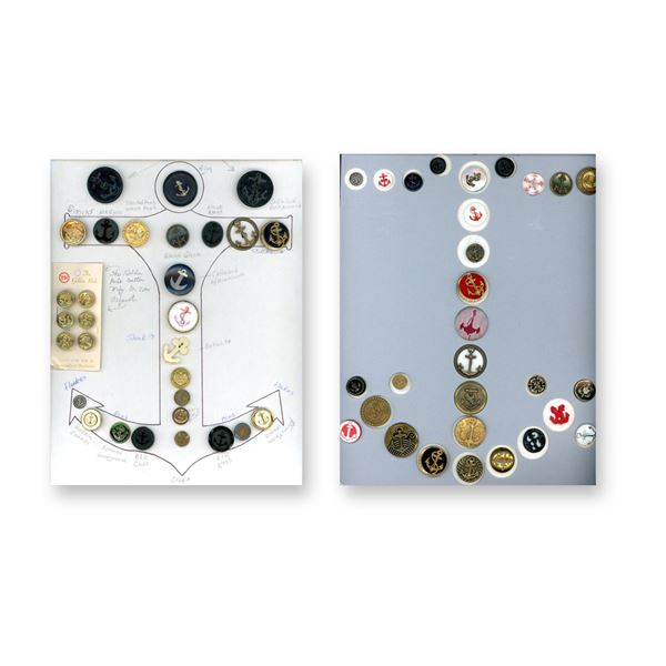 2 CARDS OF ASSORTED ANCHOR BUTTONS
