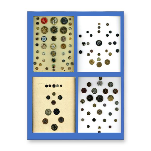 4 CARDS OF ASSORTED PLANT & STYLISED PLANT LIFE BUTTONS