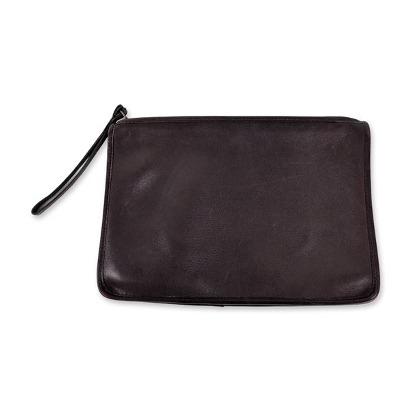 Vintage Coach NYC Mahogany Leather Portfolio Clutch