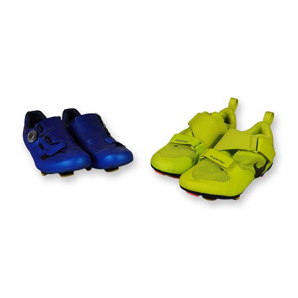 Two Pairs of Shimano and Nike Cycling Shoes