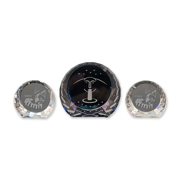 3pc Swarovski Crystal Paperweights