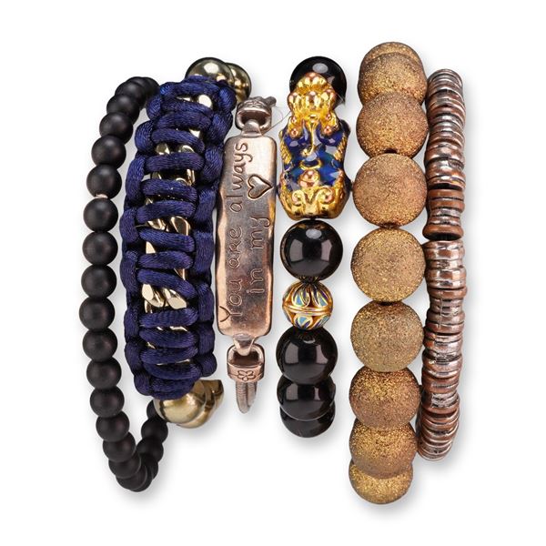 6pc Collection of Assorted Beaded and Fashion Bracelets Including Brighton
