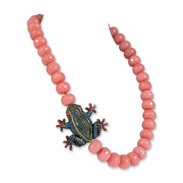Heidi Daus Crystal Frog Beaded Necklace
