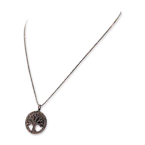 Italian Sterling Silver Tree of Life Pendant Necklace