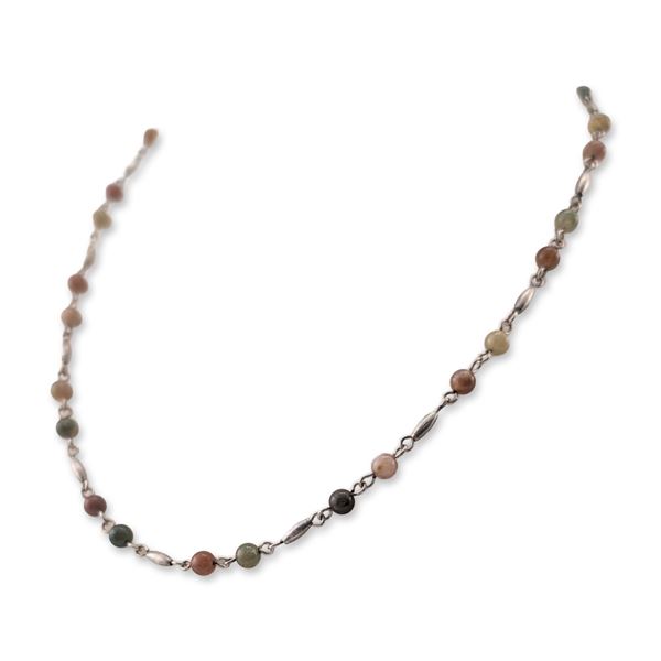 Sterling Silver Multi-Color Tourmaline Necklace