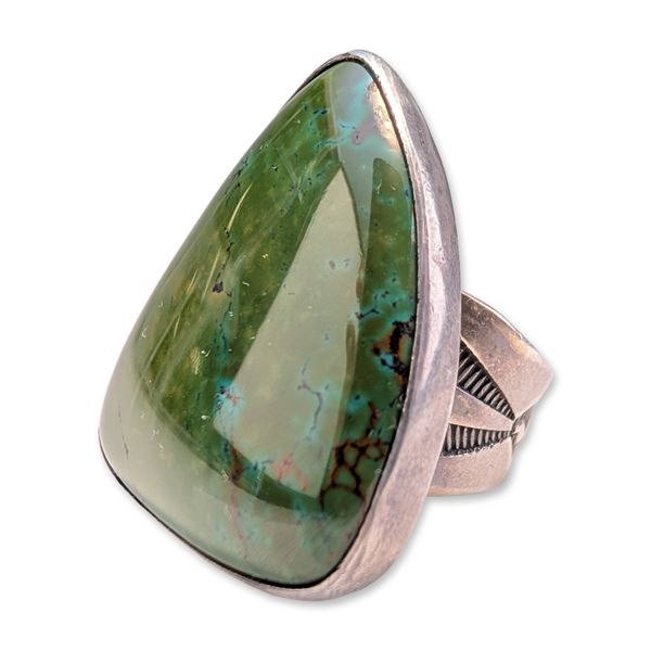 Southwestern Sterling Silver and Turquoise Statement Ring