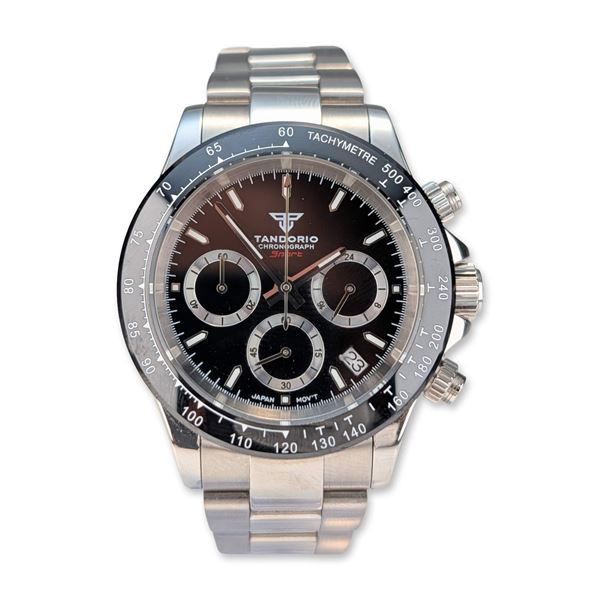 Tandorio Stainless Steel Sport Chronograph Wristwatch