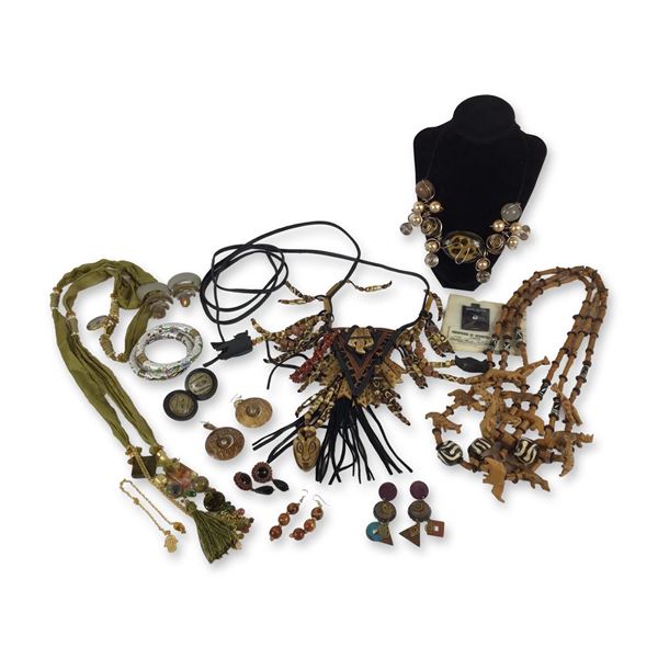 An Assortment of Tribal and Bohemian Style Costume Jewelry