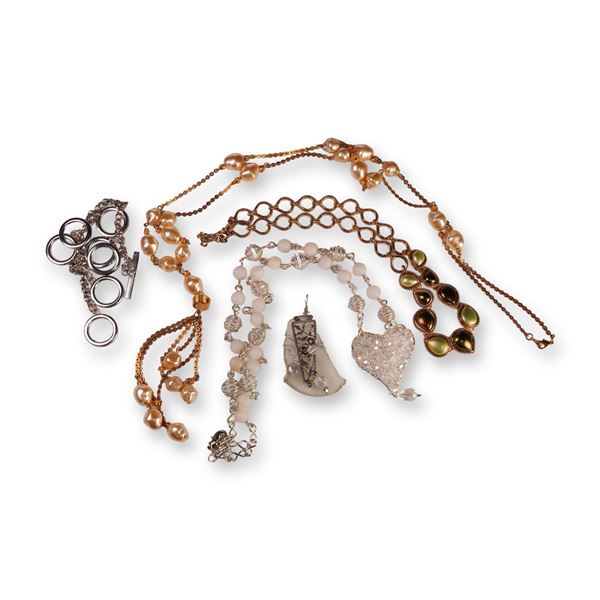 5pc Costume Jewelry Collection- Necklaces, Bracelet and Pendant