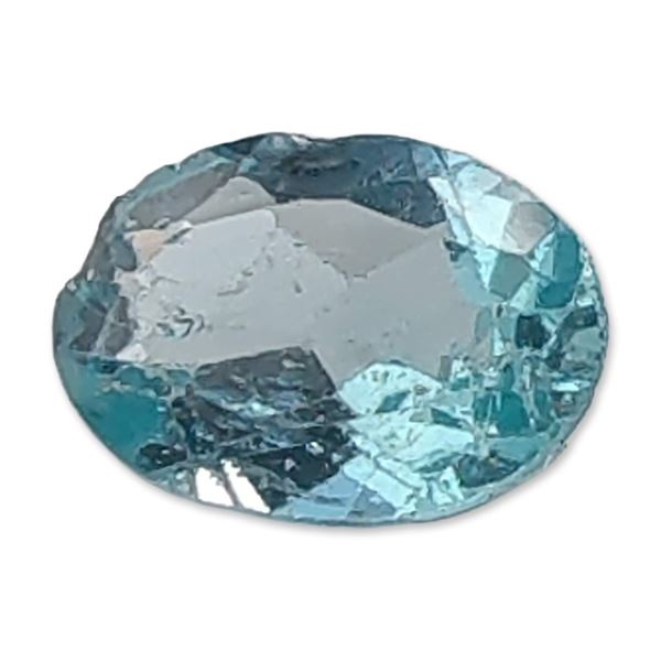 Oval Faceted Light Blue Apatite Gemstone