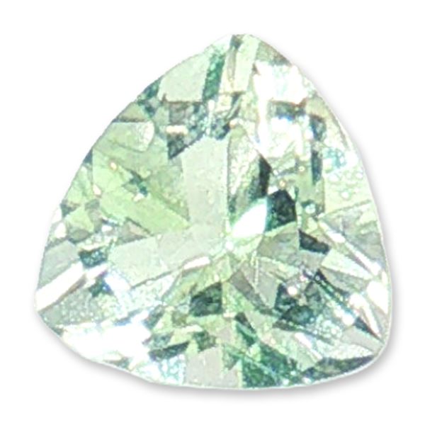 Loose Trillion Cut Pale Green Spinel Gemstone