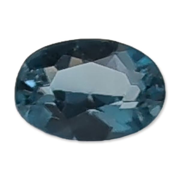Loose Faceted Teal Blue Oval Topaz Gemstone