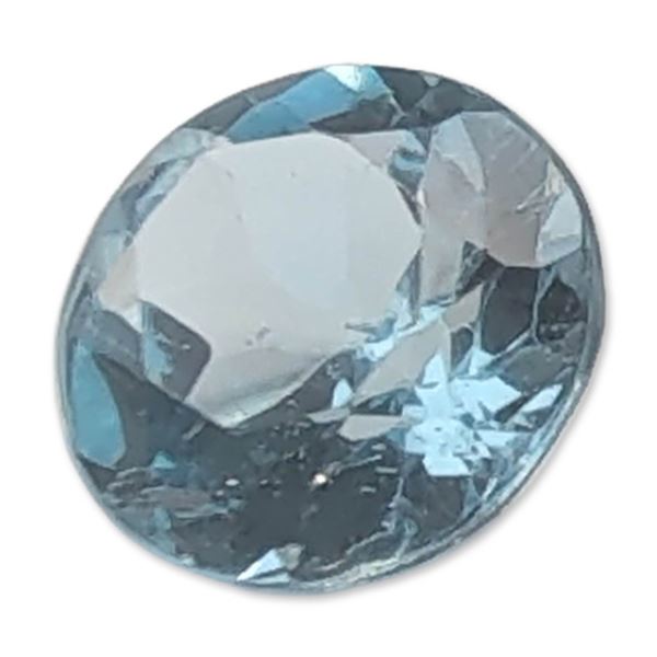 Loose Round Brilliant Cut Blue Topaz Gemstone