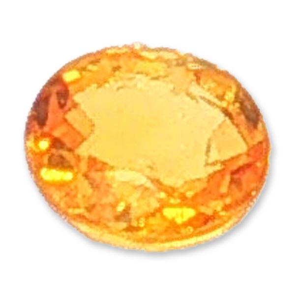 Round Cut Yellowish-Orange Loose Topaz