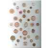 Image 2 : 1 PLUS CARD OF ASSORTED WEST GERMAN PINK GLASS BUTTONS