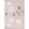 Image 3 : 1 PLUS CARD OF ASSORTED WEST GERMAN PINK GLASS BUTTONS