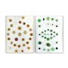 Image 1 : 2 CARDS DIVISION THREE COLORED GLASS BUTTONS