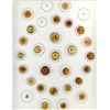 Image 2 : 2 CARDS DIVISION THREE COLORED GLASS BUTTONS