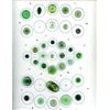 Image 3 : 2 CARDS DIVISION THREE COLORED GLASS BUTTONS