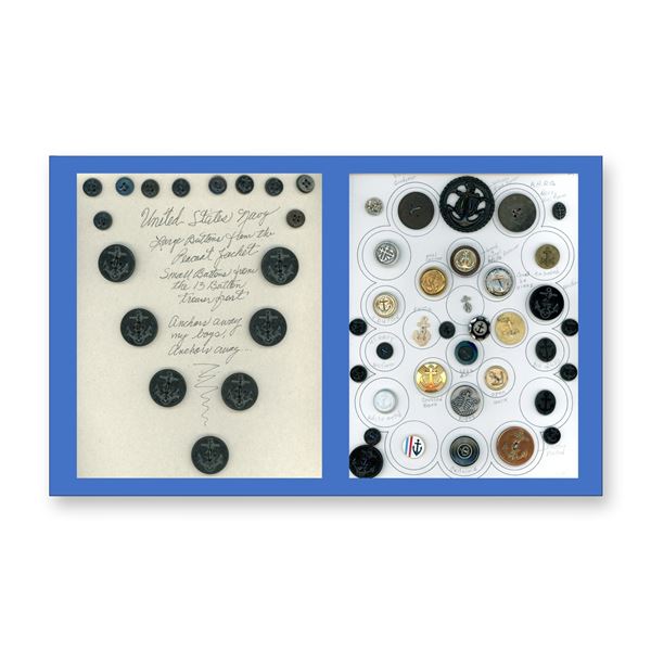 2 CARDS OF ASSORTED ANCHOR BUTTONS