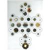Image 3 : 2 CARDS OF DIVISION THREE METALIZED PLASTIC BUTTONS